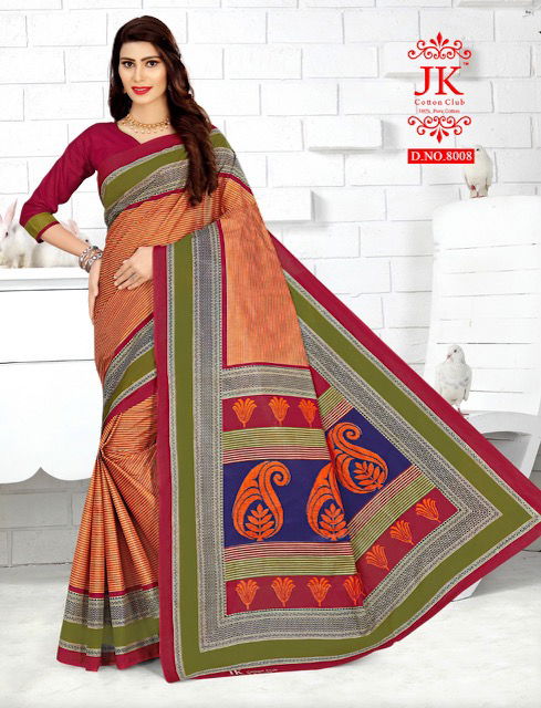 Jk Tulsi 8 Casual Daily Wear Cotton Printed Saree Collection